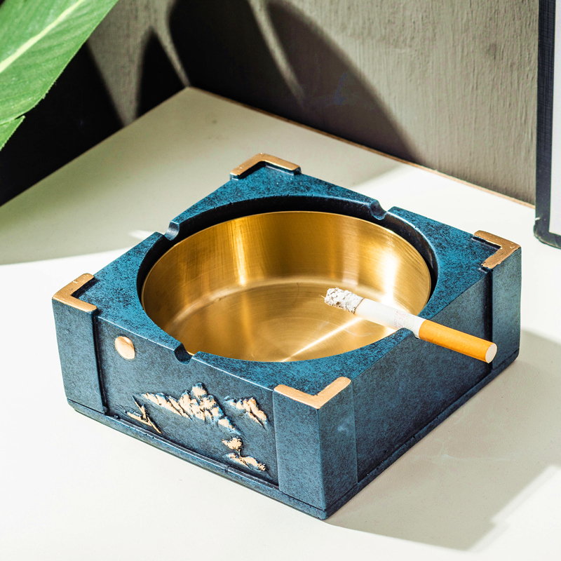 New Chinese style ashtray creative personality home Chinese style living room coffee table decoration home decoration marriage ashtray