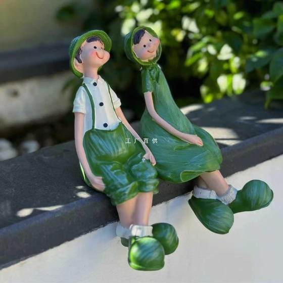 Garden ornaments hanging doll balcony courtyard landscaping home living room TV cabinet terrace flower stand gardening decoration