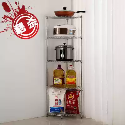 Kitchen fan rack stainless e steel corner pot rack storage rack storage rack bathroom basin rack tripod bag