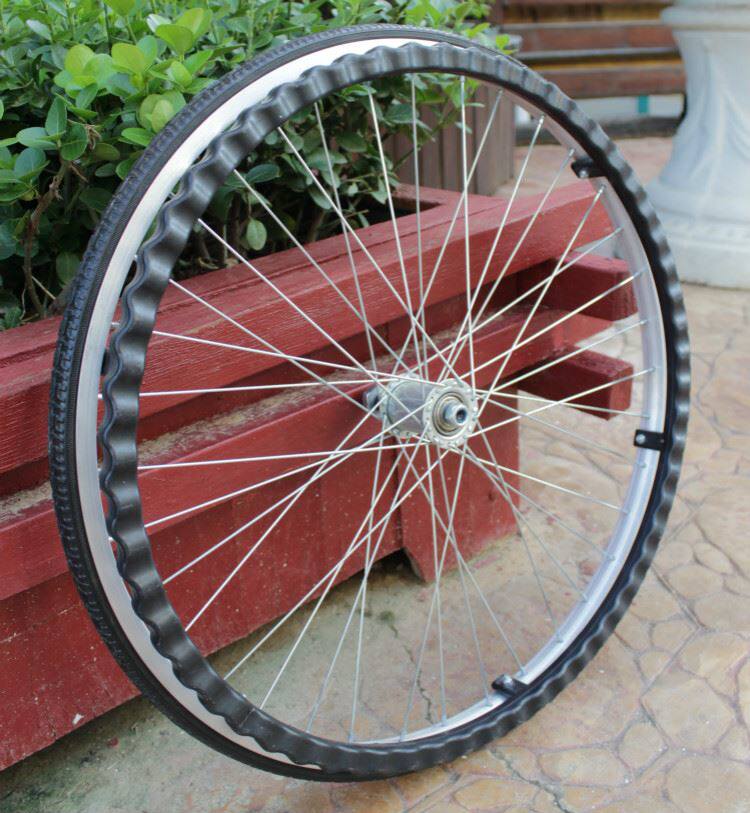 Wheelchair accessories rear wheel solid tire 24 inch assembly hand push ring wheelchair wheel old car inflatable rear big wheel