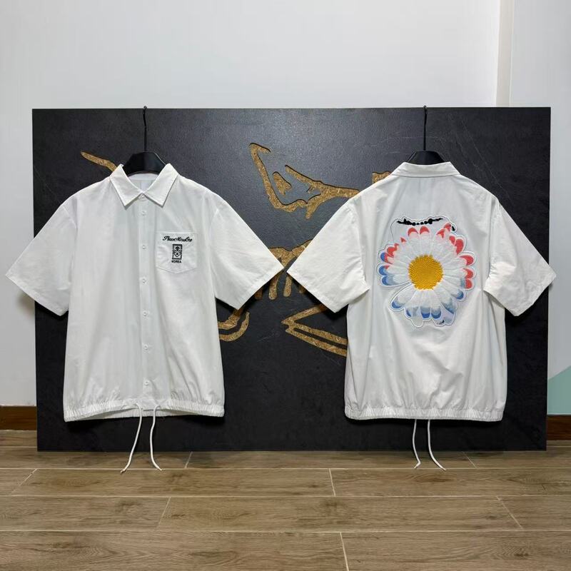 Top-Quality Product, G-Dragon Style Korean Casual Outdoor Lapel Single-Breasted Short-Sleeve Shirt, Unisex Top-Quality Product, G-Dragon Style Korean Casual Outdoor Lapel Single-Breasted Short-Sleeve Shirt, Unisex