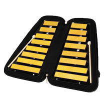 Dingdang small carillon kindergarten aluminum plate piano professional double row 16-tone childrens musical instrument hand-knocked piano Orff educational piano
