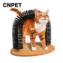 Plastic cat toy brush arch pet cat self round fleeche base