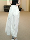 Summer New Style Age-Reducing Fresh White Workwear Skirt for Women 2025 Fashionable Design Slit High-Waisted Skirt