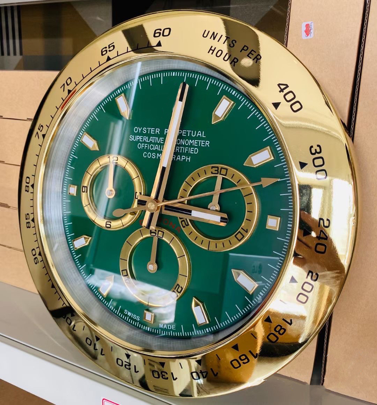 The Third Generation Green Submariner Wall Clock, Daytona Wall Clock, Silent Second Hand, Luminous Trendy Wristwatch, Large Clock, Gmt Wall Clock