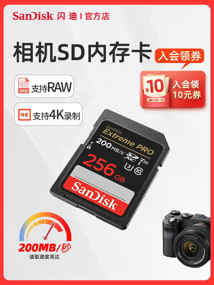 Flash Dsd Card 256g Memory Card High Speed Canon Sony Panasonic Camera Memory Memory Card SD Big Card-Taobao