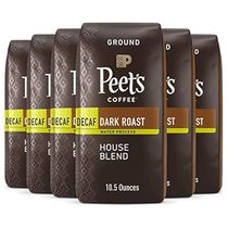 Peets Coffee Dark Roast Decaffeinated Ground Coffee - D