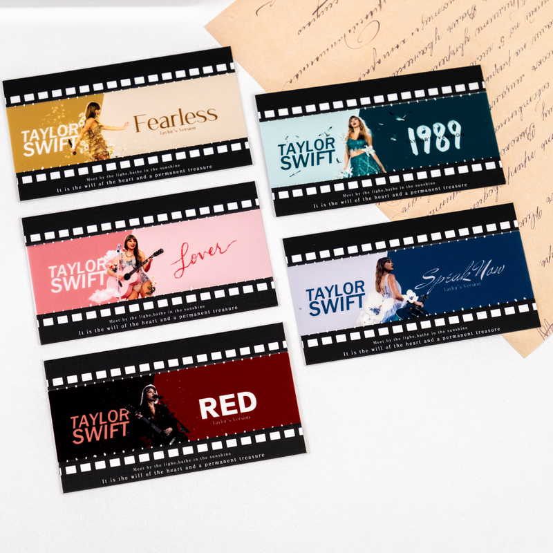 Taylor Swift Merchandise: Postcards, Peel-Off Stickers, Flip-Film Frames, Eyeglass Strips Taylor Swift Merchandise: Postcards, Peel-Off Stickers, Flip-Film Frames, Eyeglass Strips