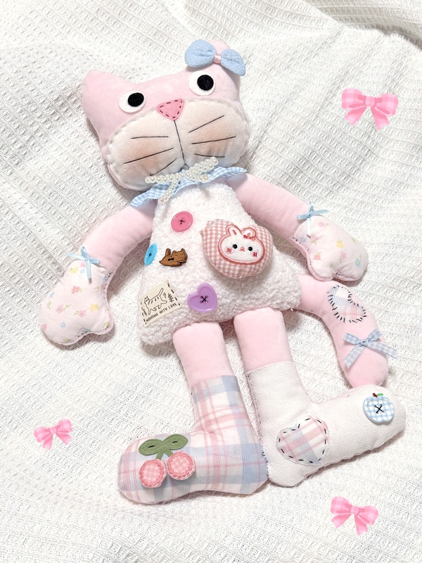 Strawberry Kitty Yuanyuan 40cm Doll Material Kit (with Tutorial)