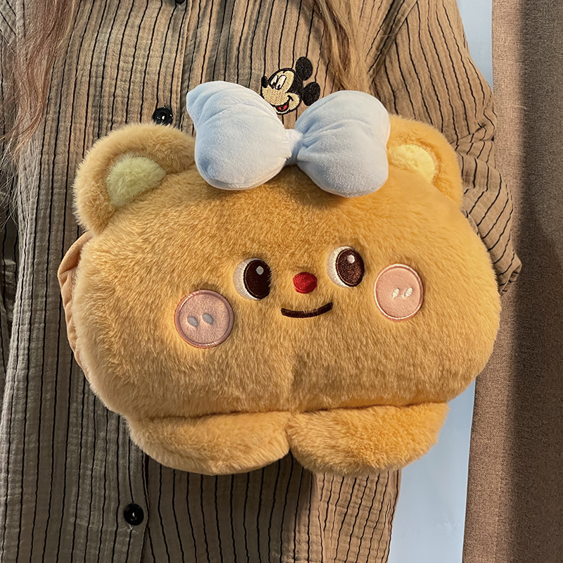 クマの湯たんぽ寮暖かいベッドアーティファクト充電式暖かい赤ちゃん防爆暖かい手ぬいぐるみ電気暖かいバッグ2024新しい