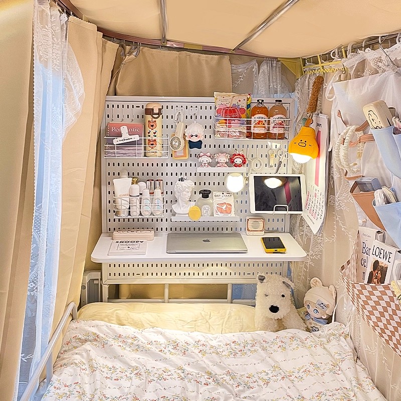 Student bed modification hole board bed table bunk bottom bunk suspended computer desk dormitory good things bedside storage rack