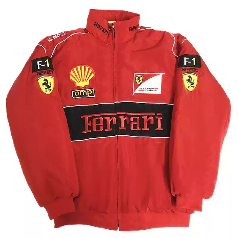 F1 Embroidered Racing Jacket, Thin Spring/Autumn Model, 2025 Cross-Border Bestseller, Retro American-Style Motorcycle Jacket