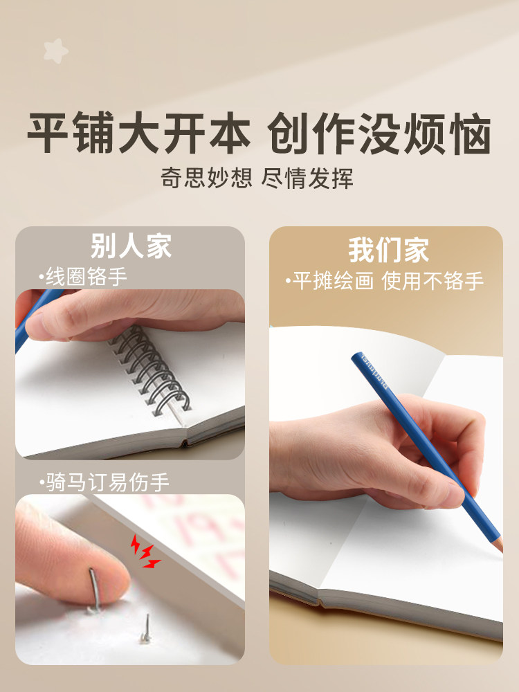 Enmi A4 Thick Blank Drawing Book for Children, Kindergarten Drawing Book, Special Hand-Drawn Book for Primary School Students, Art Marker Drawing Paper, Sketching, Doodling, Quick Sketching Book, Drawing and Coloring Book