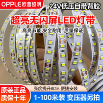 Op lamp with LED low voltage 24v bare board patch self-adhesive with adhesive embedded aluminum groove linear double eyelid ceiling