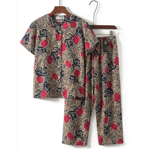 Летняя одежда для матери, комплект для пожилых людей, футболка, для среднего возраста, короткий рукав