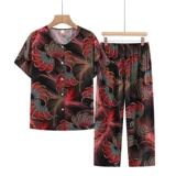 Кардиган для пожилых людей, летняя одежда, комплект для матери, для среднего возраста, короткий рукав