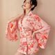 Pure lust style Japanese bathrobe Japanese kimono cute yukata nightgown sexy pajamas women's summer nightgown spring and autumn