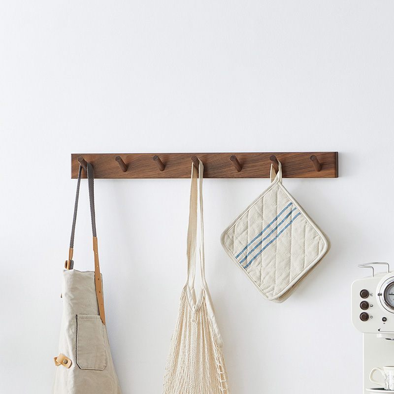 Entrance door Xuanguan wall Hook Powerful Adhesive Free Stiletto Door Rear Load Bearing Hung Hanger Trial Fitting Room Solid Wood Hanging Clothes Hook