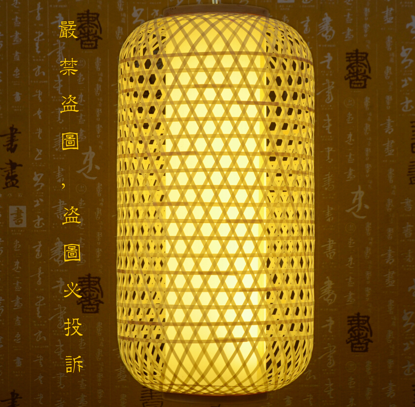 Handmade bamboo woven lampshade lantern pendant lamp Chinese imitation antique palace lamp hotel tea building ancient town farmhouse decorative lamp