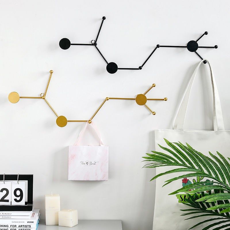 Entrance Door Wall Key Hook Multifunction Bag Clothing Hook Kitchen Dressing Room Free of perforated Wall shelve