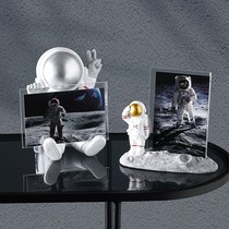 Creative Astronaut Astronaut Astronaut Photo Frame Swing Bench 5 Inch 6 Inch Glass Photo Frame Room Living-room Wine Cabinet Decoration Pendulum