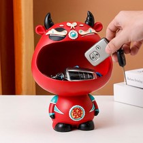 Living Room Wine Cabinet Adornment Swing Piece of Bull Room Office Xuanguan Desktop fruit tray into door key containing