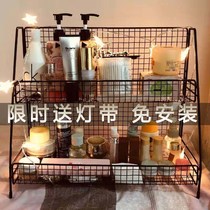 Cosmetic Storage Racks Double kitchen Living room Desktop Bathrooms Bedrooms Bedrooms Iron Art Toilet Box