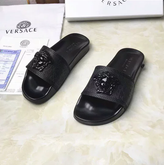 Versace, современные летние шлепанцы для мужчин и женщин, простой и элегантный дизайн