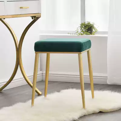 Nordic makeup table stool simple low stool square stool Net red ins makeup chair modern bedroom makeup stool small round stool
