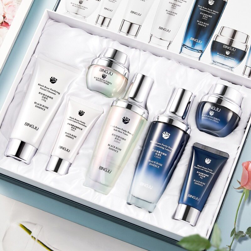 Orchid water lotion set moisturizing moisturizing shrink pores essence anti-aging skin care products refreshing oil control seven-piece set