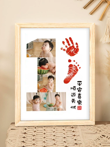 Детский сувенир, отпечатки рук и ног, памятная чернильная подушечка, детская фоторамка