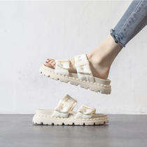 4 16D ten thousand people plant grass -- Amy Designer -- Advanced sense cool towing soft-bottom white slipper female summer money