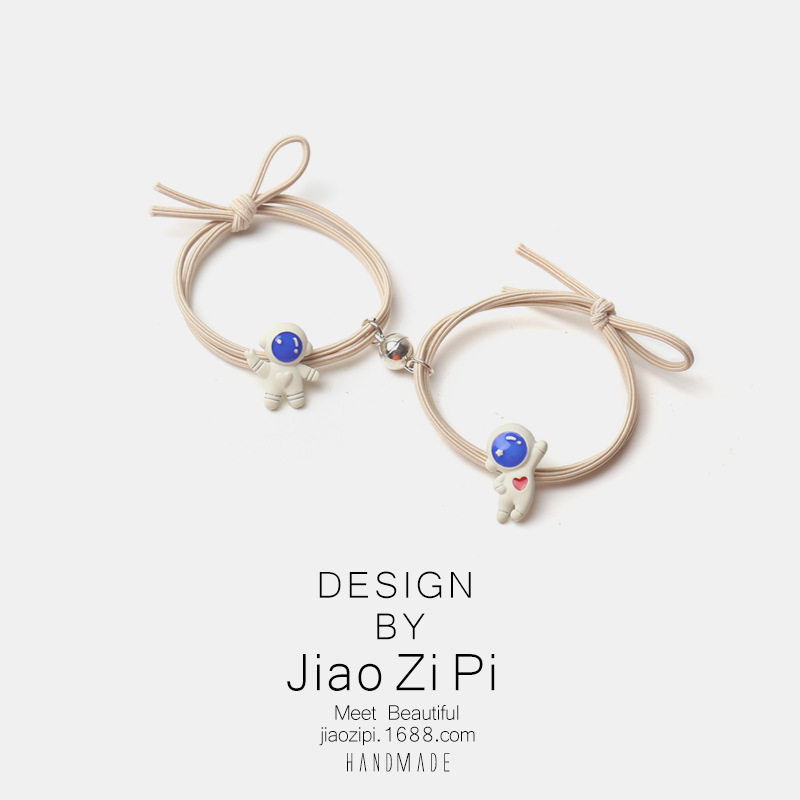 bc spaceman iron-absorbing stone pair hair couple hand holster boyfriend couple cute love Japanese and Korean small circle ah