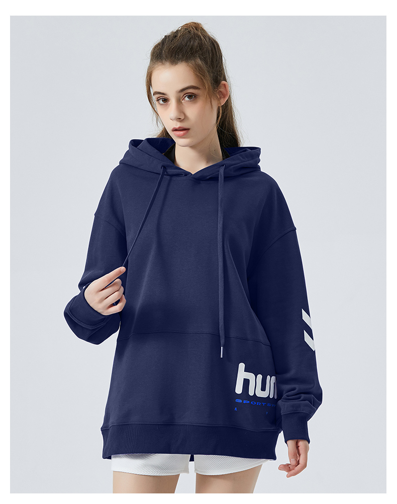 hummel 男女 休闲卫衣 宽松长袖帽衫 图13