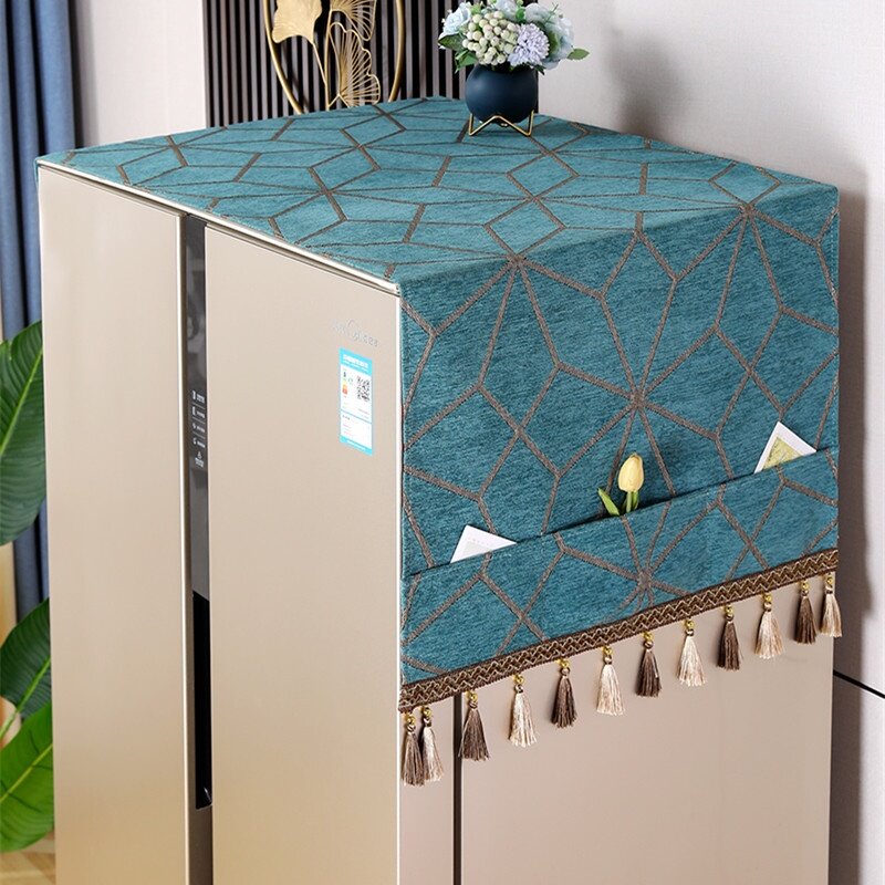 The upper space of the refrigerator makes use of the high-end refrigerator towel single door cover cloth anti-smoke and Han-style anti-smoke-and-wind mesh red