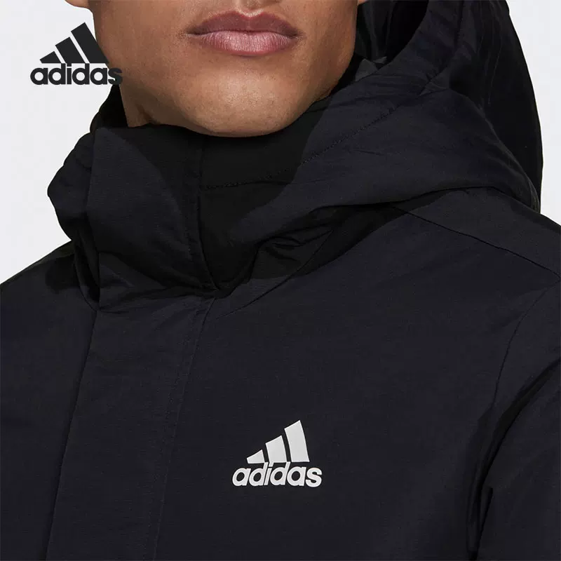 Adidas/ Зимняя дорожная теплая спортивная куртка для отдыха с капюшоном