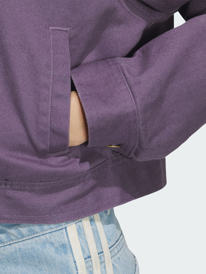 아디다스/아디다스 정품 클로버 여성. 짧은 따뜻하고 느슨한 스포츠면 재킷 JW9577