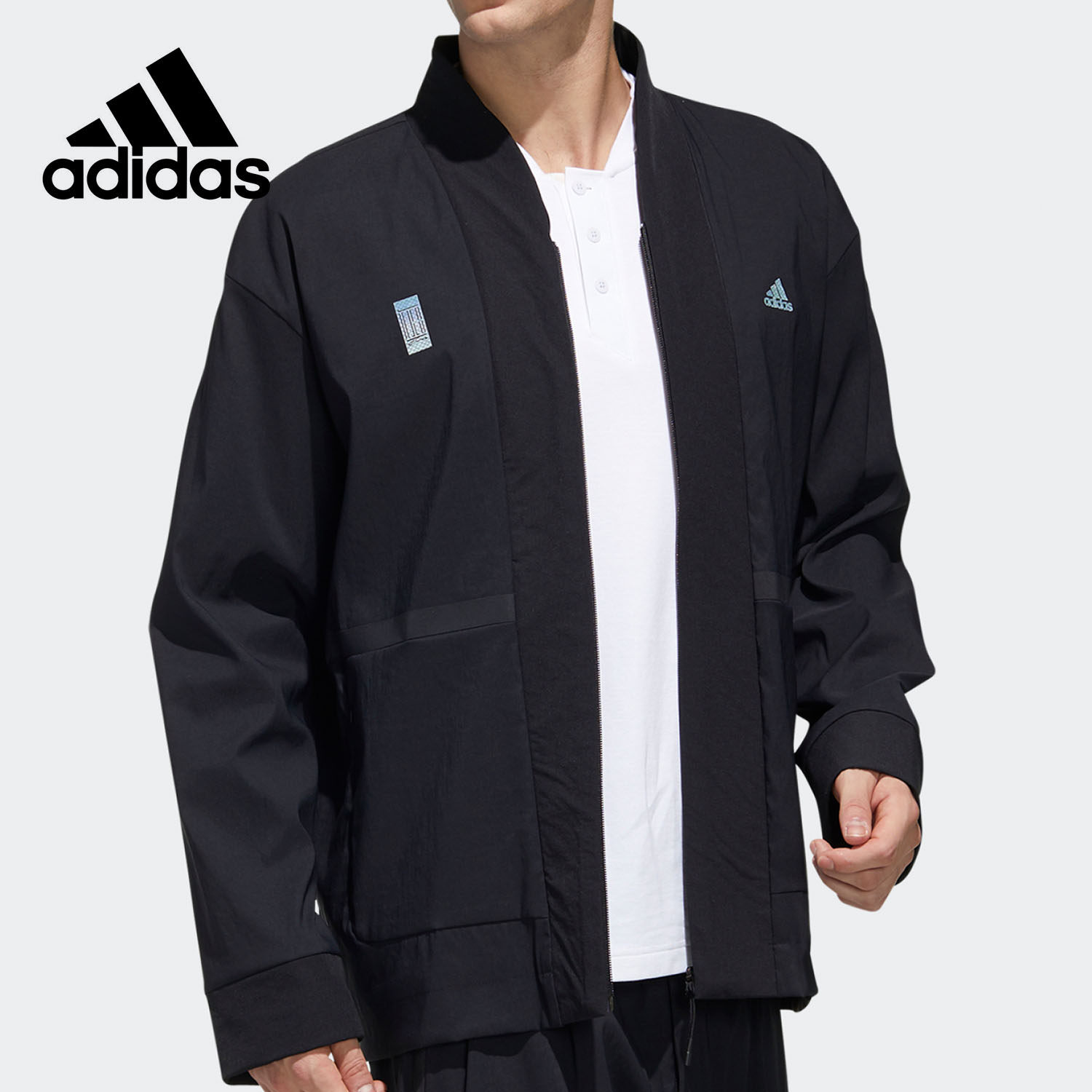 Adidas wuji series fm9360, how does the stand-up collar zipper