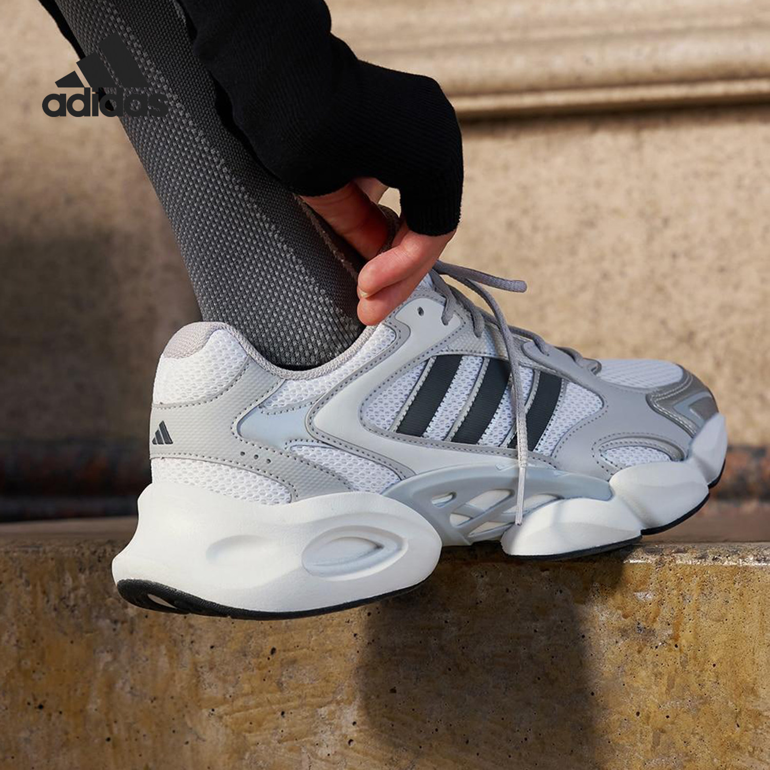 Adidas/Официальная аутентичная мужская и женская дышащая спортивная обувь MEGASTRIDE от Adidas JR6333 Изображение 1