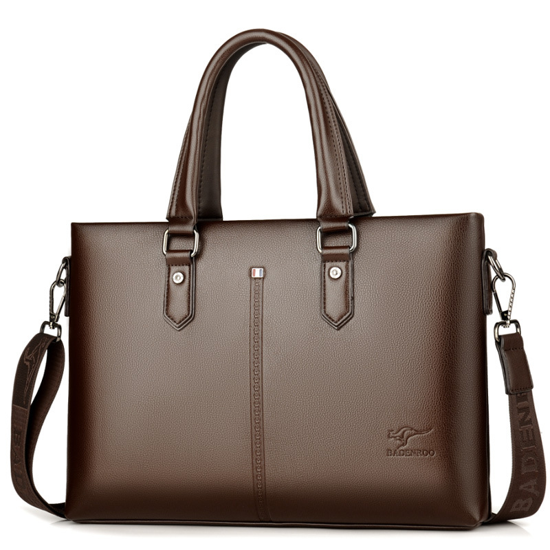 Multifunction Large Capacity File Bag Skew Satchel Pen Electric Bag Men Business Handbag Black Crosswalk Bag