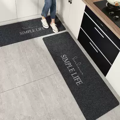 Kitchen floor mat non-slip oil-proof household door carpet disposable water absorbent cool mat dirty long strip full of custom mat