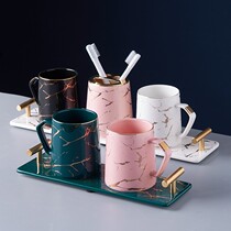 Brushing cup set Household washing cup Bathroom gargle cup Tooth cylinder cup combination Family light luxury tooth tube couple tray