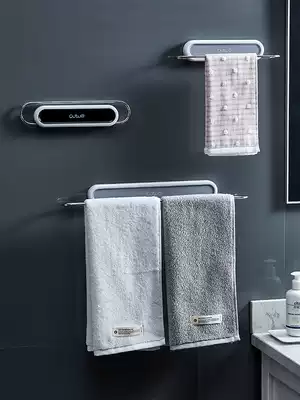 Towel rack non-perforated dressing room single pole suction tray toilet stainless steel bath towel wall bathroom hanger