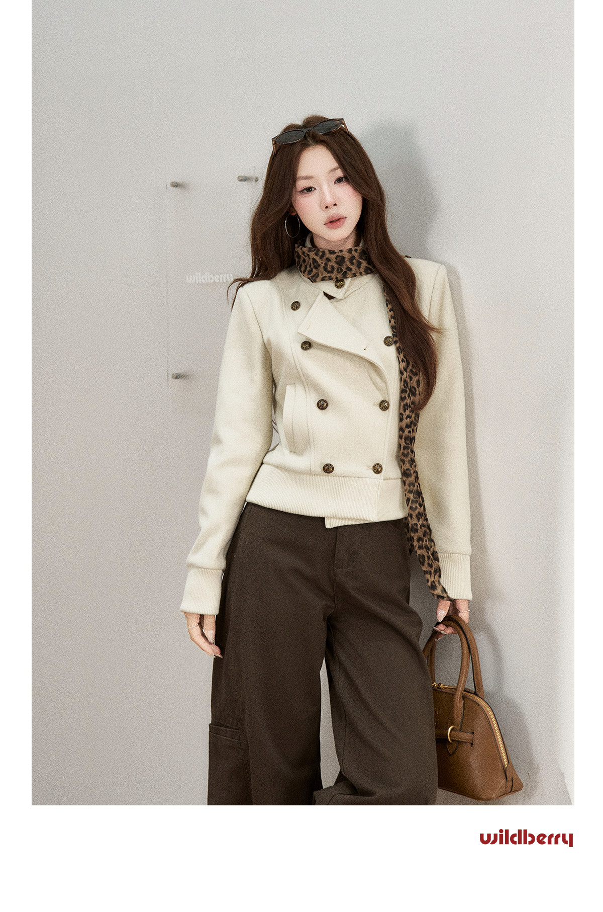 Wildberry Double-Breasted Cropped Jacket