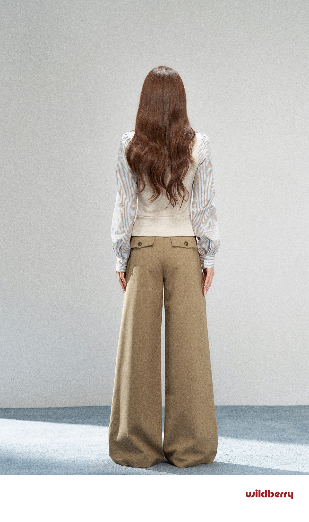 Wildberry Striped Tie-Waist Faux Two-Piece Shirt