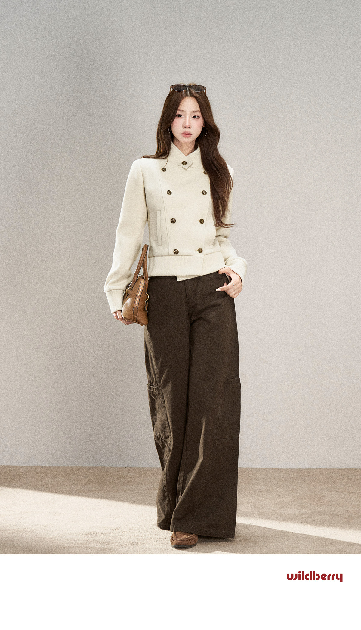 Wildberry Double-Breasted Cropped Jacket