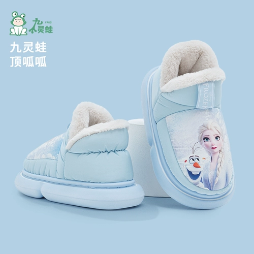 Зимние высокие флисовые удерживающие тепло туфли, нескользящие детские сапоги для принцессы