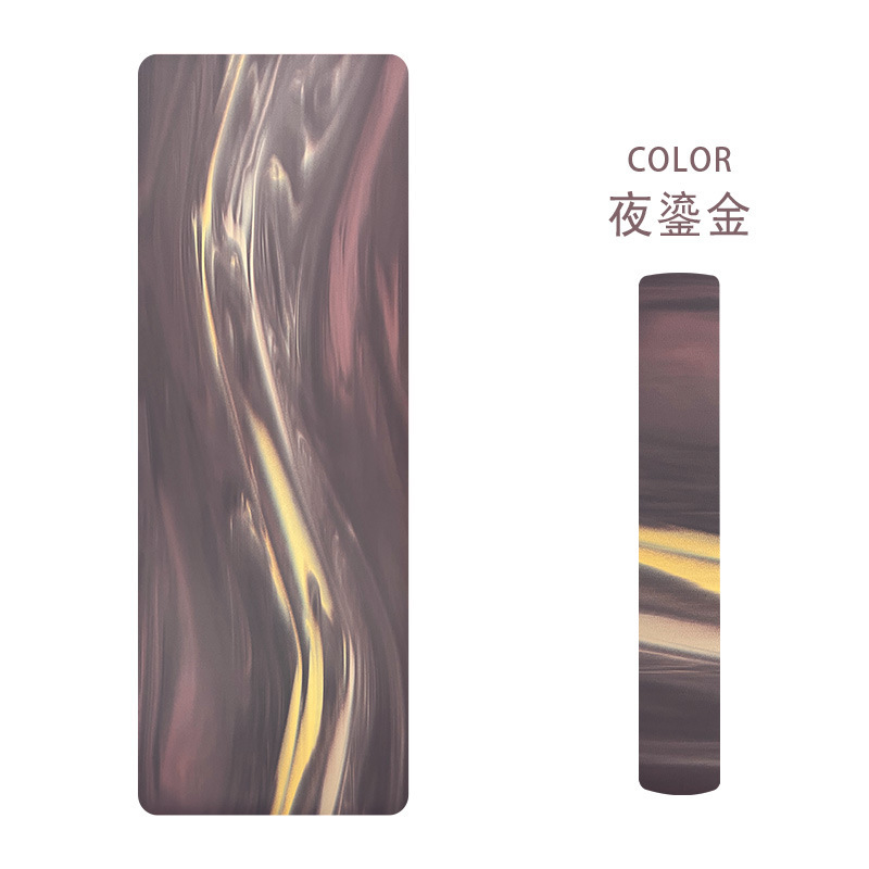Lulu Same Style Yoga Mat Natural Rubber Double-Layer Non-Slip Women's Sports Mat 5mm Thickened Soundproof Fitness Mat