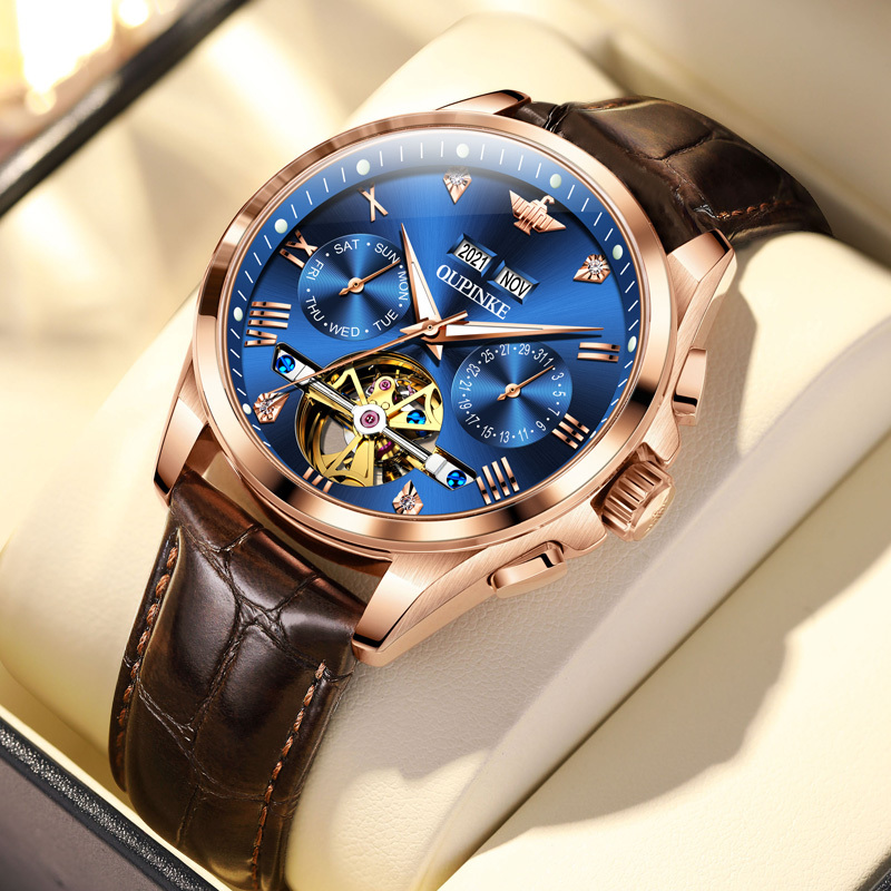2026 Swiss Genuine Original Imported Patek Philippe ­ Feili Men's Watch Fully Automatic Mechanical Watch Hollow Men's Watch
