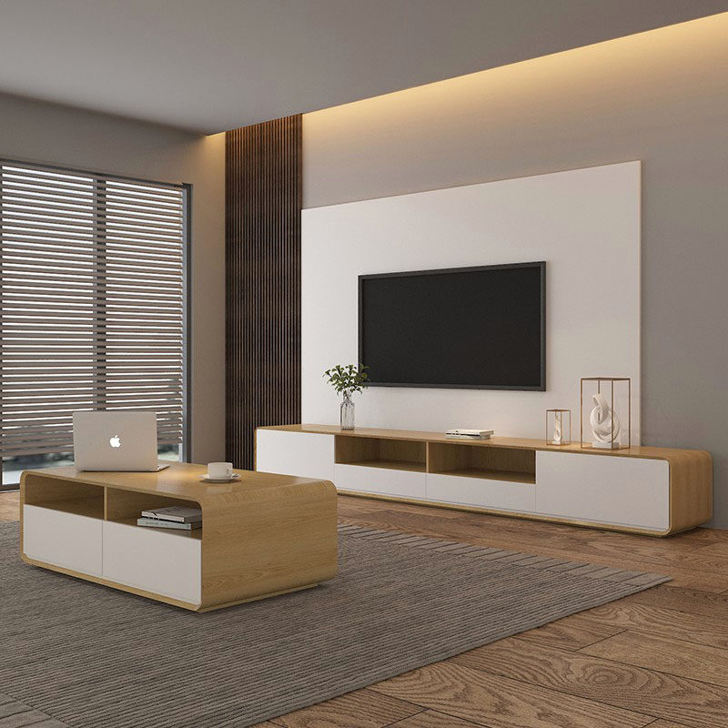 Nordic TV Cabinet tea table Composition Size family Type log Wind modern minimalist Living room Home table Kitchen Cabinets